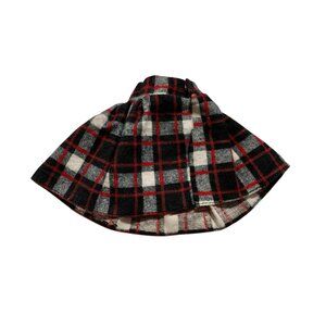Plaid Skirt For Barbie Doll Black Red White Checkered Pattern